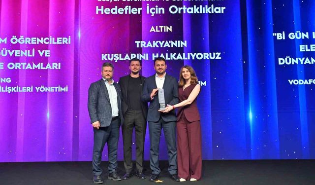 'Trakya'nın Kuşlarını Halkalıyoruz' projesine ödül
