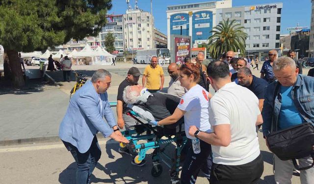 Yaya geçidinden geçen vatandaşa otomobil çarptı: 1 yaralı