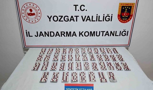 Yozgat'ta 613 sentetik uyuşturucu hap ele geçirildi