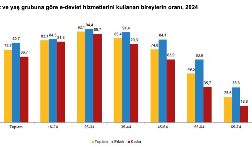 TÜİK: İnternet kullanım oranı yüzde 88,8 yükseldi