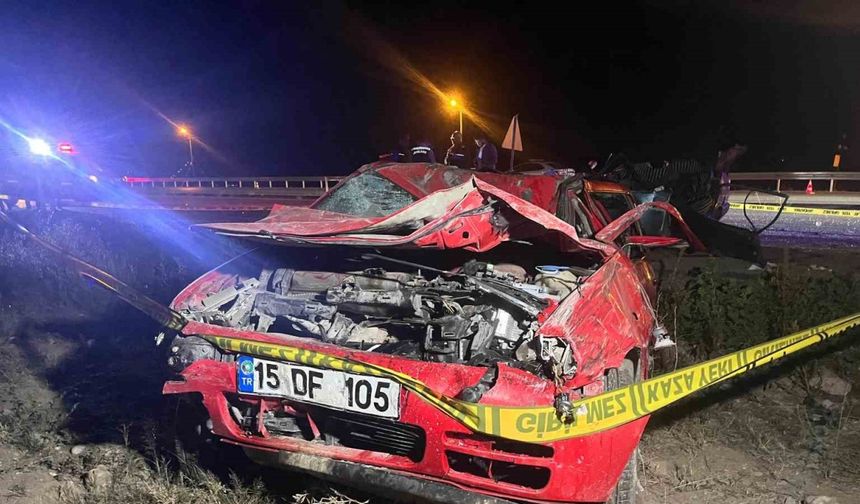 Burdur’da kaza: 2 ölü, 3 yaralı