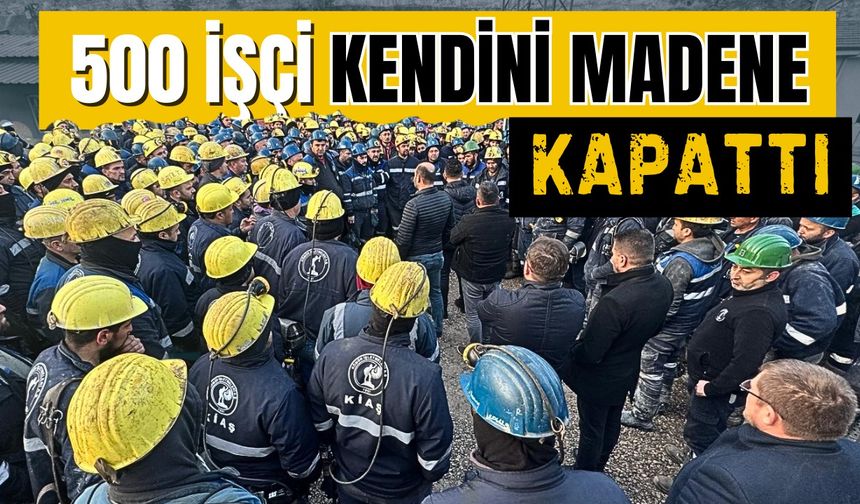 Maden işçileri eylem düzenledi