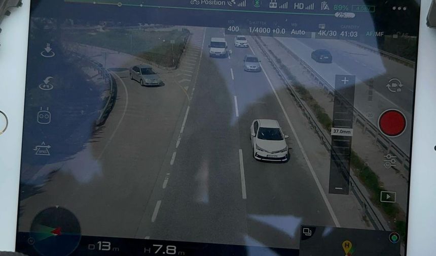 D-100’de dronlu denetim yapıldı