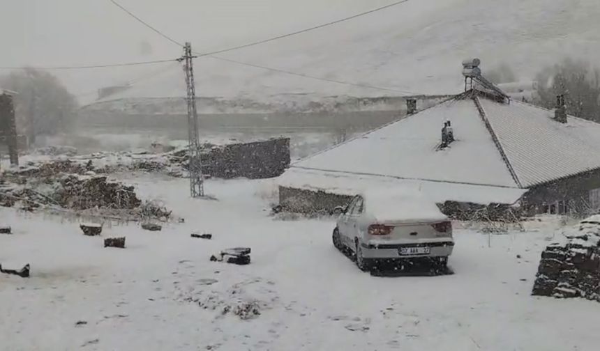 Ahlat’ta nisan ayında kar sürprizi
