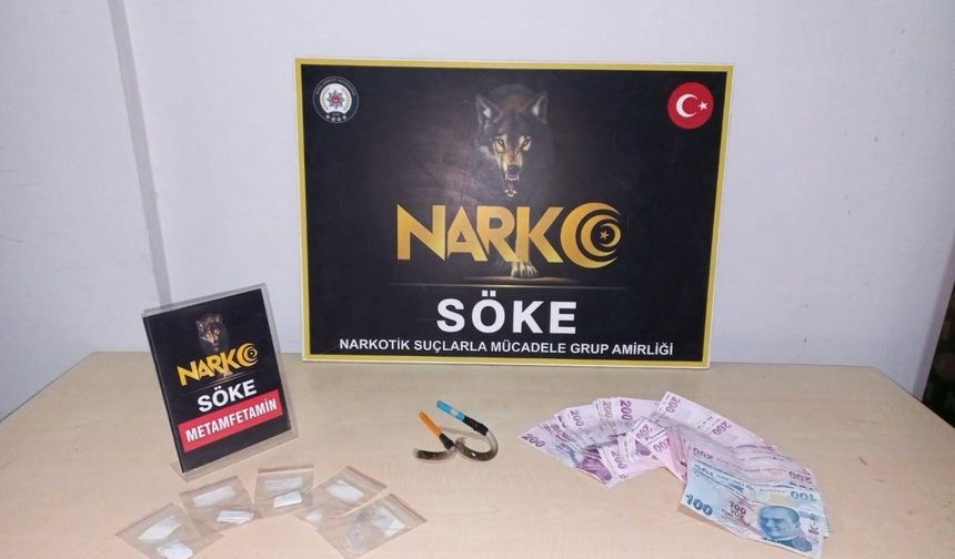 Söke'de narkotik polisleri yasaklı madde operasyonunda bir şüpheli tutuklandı