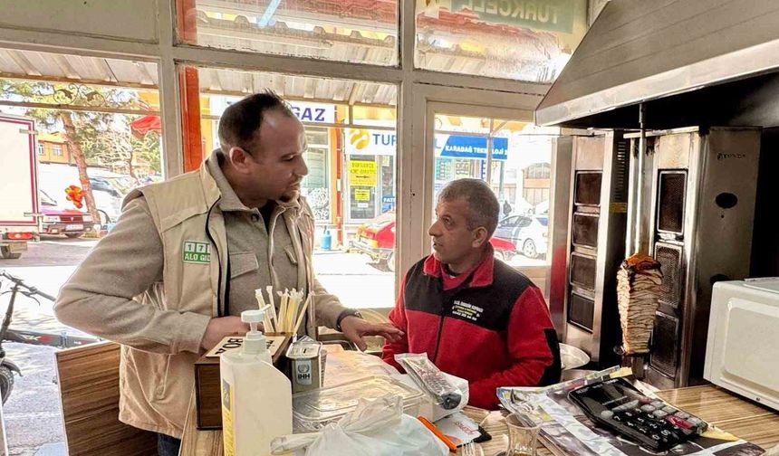 Hüyük’te dönercilere denetim yapılıyor