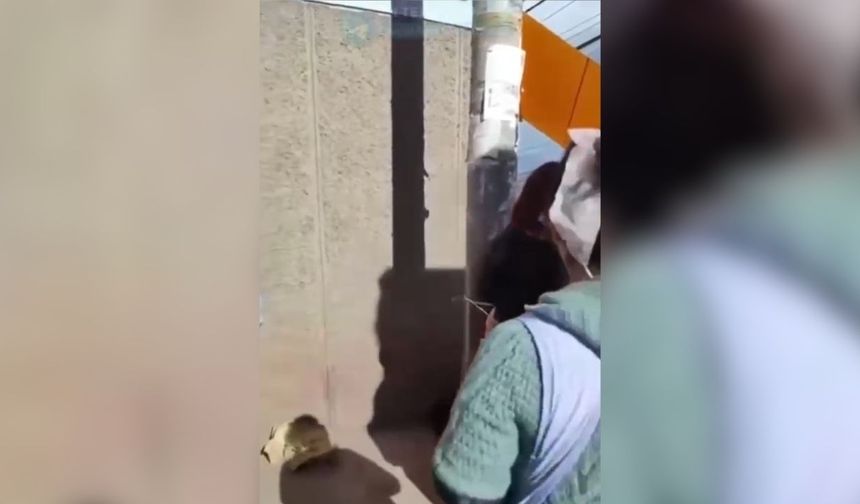 Genç kadın, esnaf tarafından soyularak direğe bağlandı