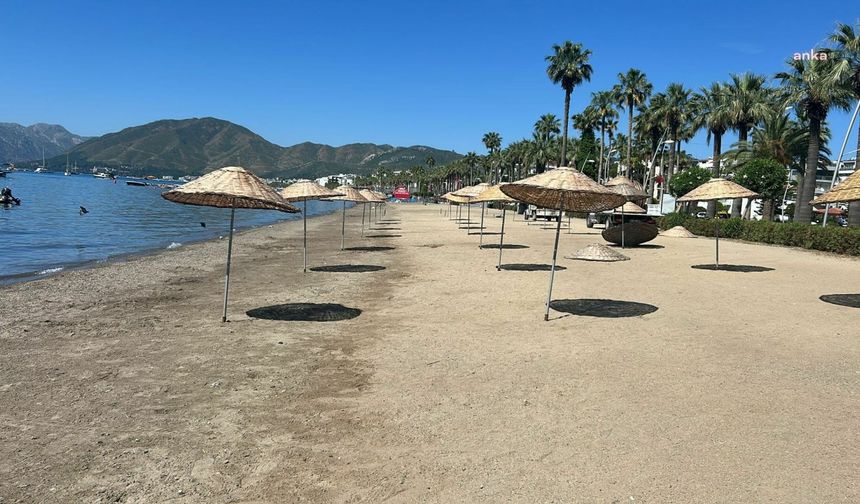 Marmaris Belediyesi, halk plajlarını sezona hazırlıyor