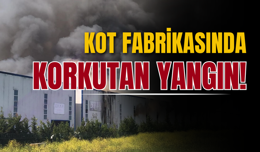 Kot fabrikasında yangın meydana geldi