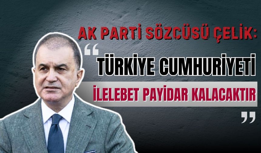 AK Parti Sözcüsü Çelik: "Türkiye Cumhuriyeti ilelebet payidar kalacaktır"