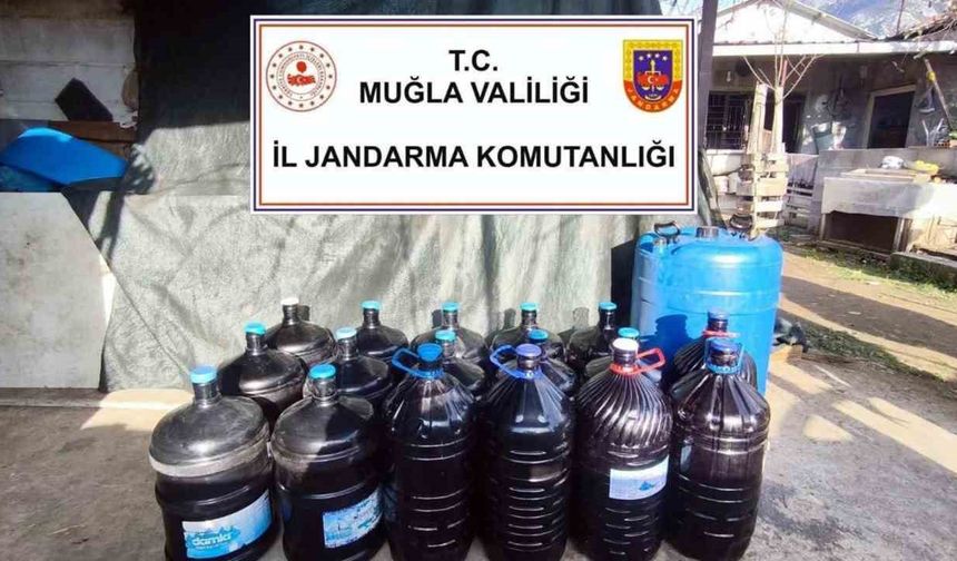 Yenil yıl öncesi 1 ton 235 litre kaçak içki ele geçirildi