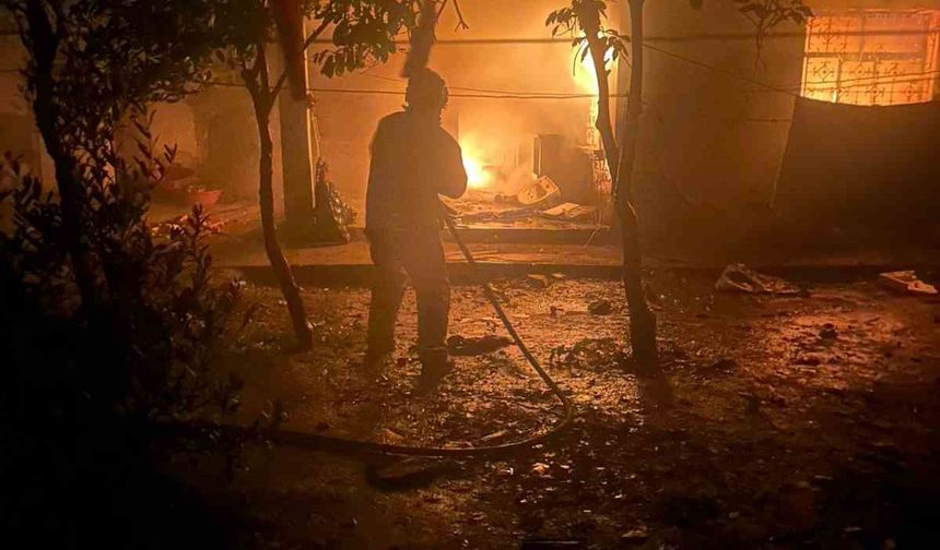 Alevlerin yükseldiği evde mahsur kalan kediyi itfaiye kurtardı