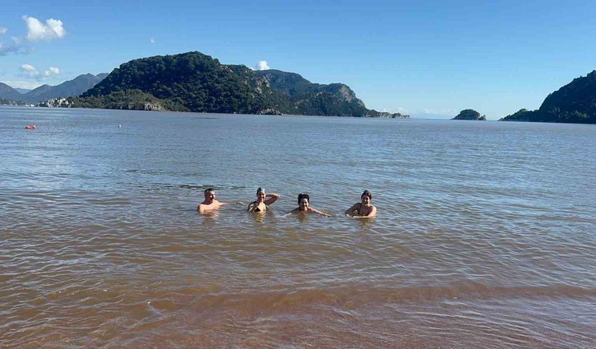 Dün sağanak yağış, bugün deniz keyfi