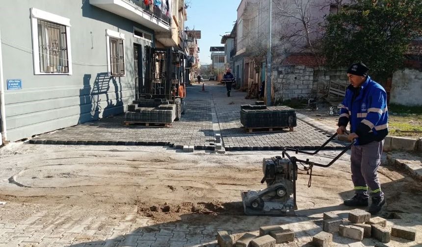 Germencik'te sokaklar yenileniyor