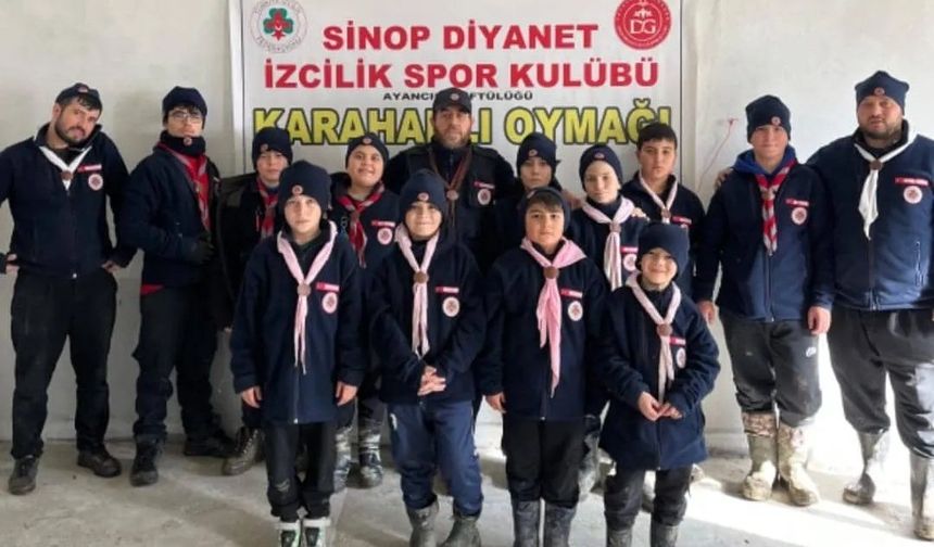 Sinoplu izcilerden zorlu kış kampı