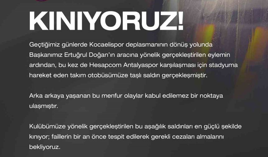 Trabzonspor'dan kınama