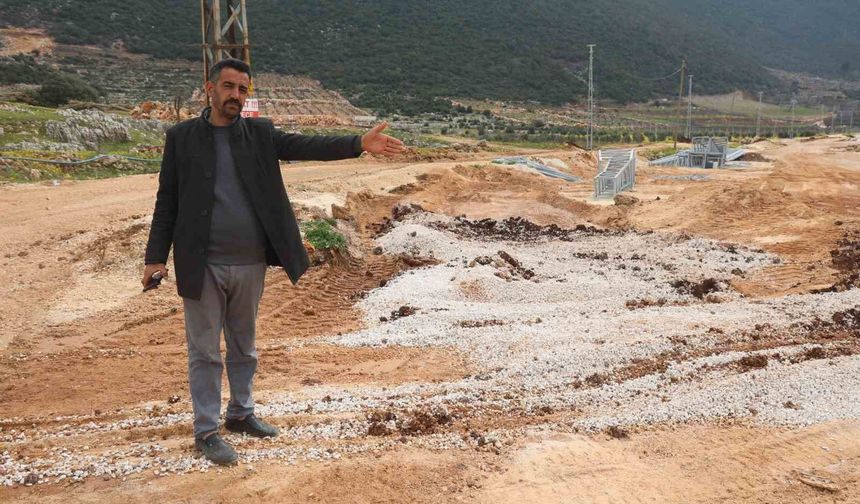 Akaryakıt karıştığı iddia edilen yağmur suyu birikintisinden su içen 43 küçükbaş hayvan telef oldu