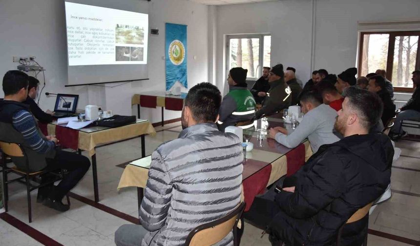 Beyşehir'de orman yangınlarına karşı müdahale eğitimi verildi