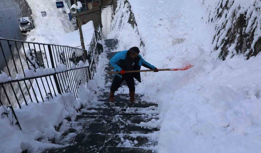 Bitlis'te karla mücadele çalışmaları aralıksız sürdürüyor