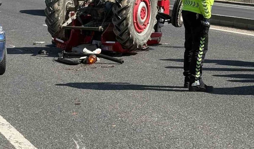 Bolu'da traktör devrildi: 1 ölü