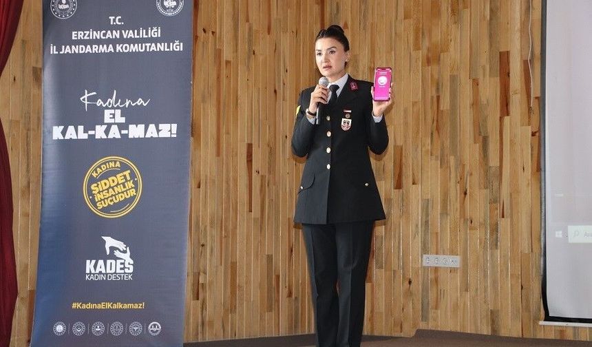 Erzincan jandarmasından KYK öğrencilerine güvenlik ve bağımlılıkla mücadele eğitimi