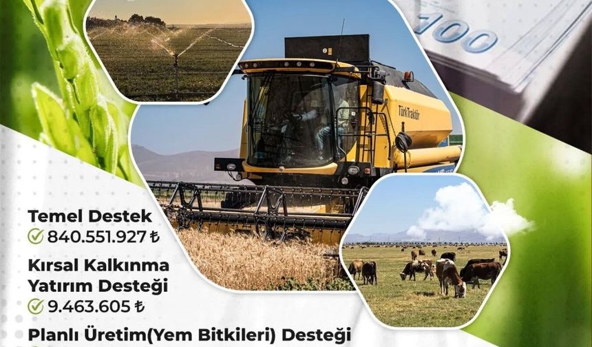 Erzurum'da çiftçilere 1 milyar 16 milyon TL destek