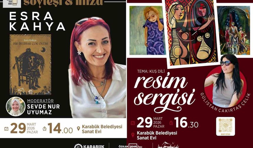 Karabük'te edebiyat ve resim sanat evi etkinliğinde buluşacak