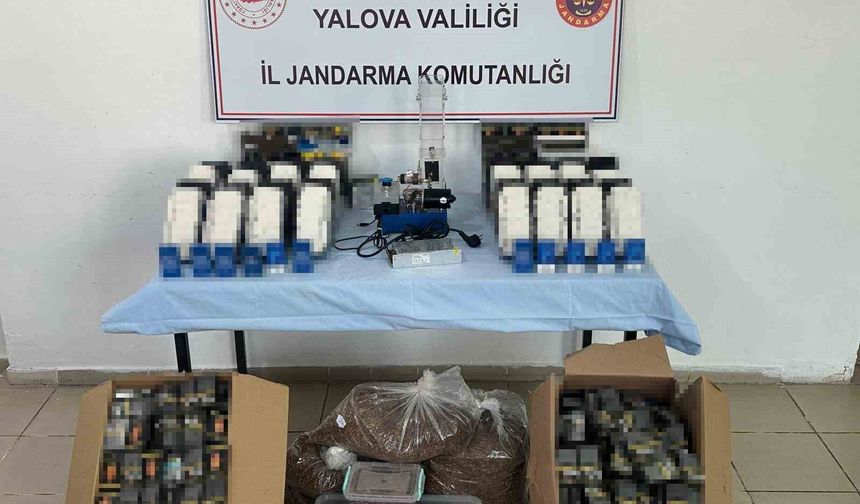 Yalova'da kaçak sigara operasyonu