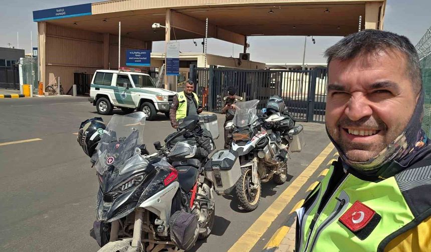 Alanya'dan kutsal topraklara motosikletle 7 bin kilometrelik yolculuk