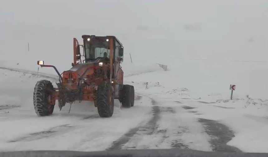 Ardahan'ın yüksek kesimlerinde kar ve tipi ulaşımı aksatıyor