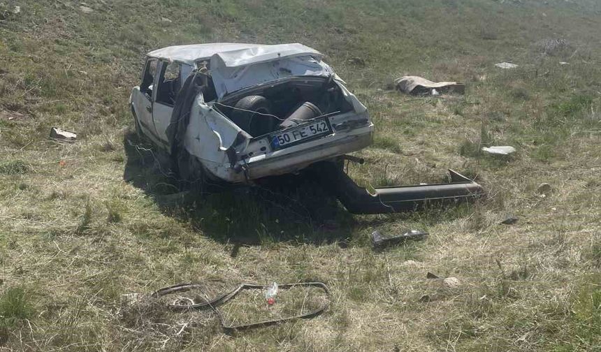 Nevşehir'de otomobil takla attı: 1 yaralı