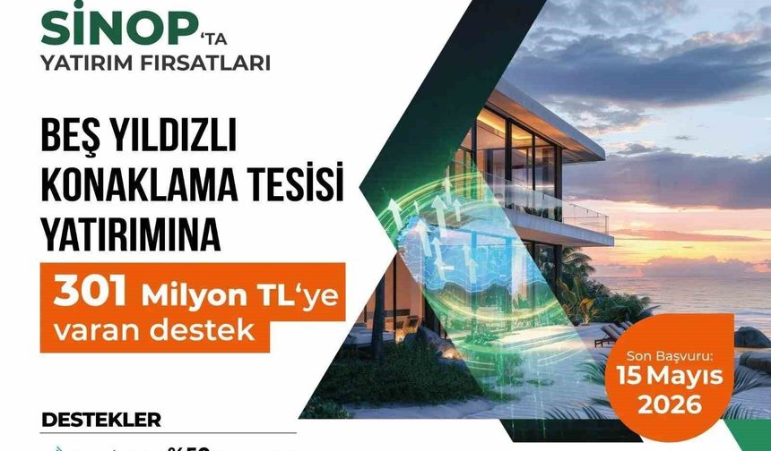 Sinop'ta turizm yatırımlarına dev destek
