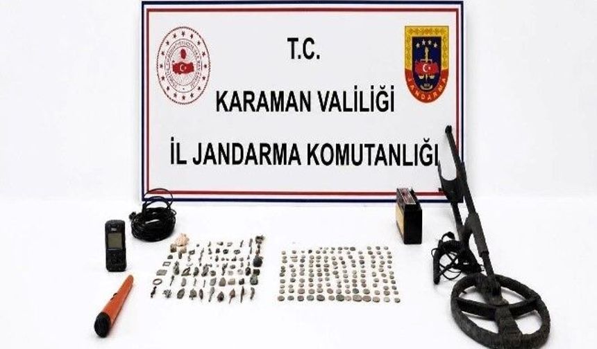 Karaman'da tarihi eser ele geçirildi: 12 tutuklama