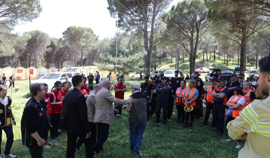 Kazdağları'nda gerçeğini aratmayan arama kurtarma tatbikatı