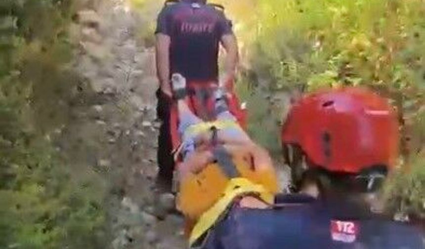 Kekik toplarken dere yatağına düşen çocuk yaralandı