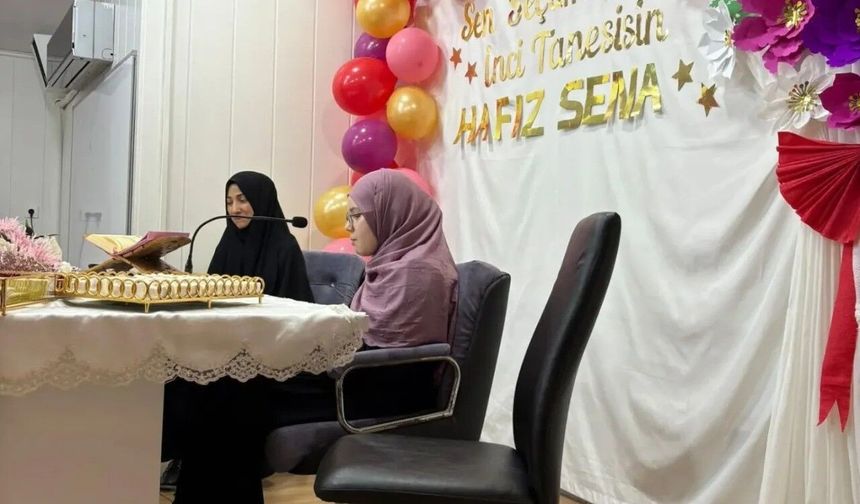 Sinop'ta genç hafızdan bir günde hatim başarısı