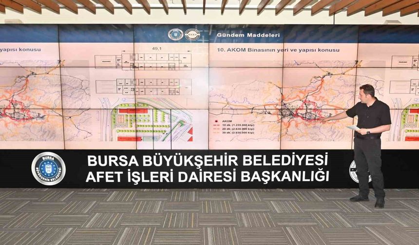 Bursa'nın afet planı AKOM'da masaya yatırıldı