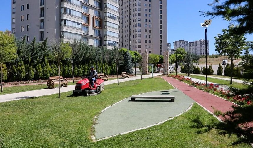 Elazığ'da yeşil alanlarda düzenleme çalışmaları sürüyor