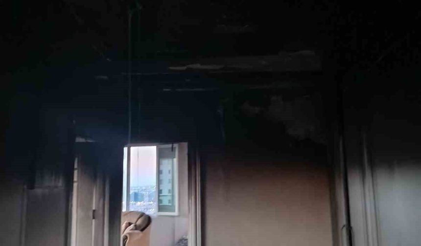 Evi yaktı, canı zor kurtarıldı
