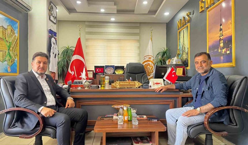 Mardin TSO Başkan adayı Duyan, Muhtarlar Federasyonunu Başkanı Nas ile bir araya geldi