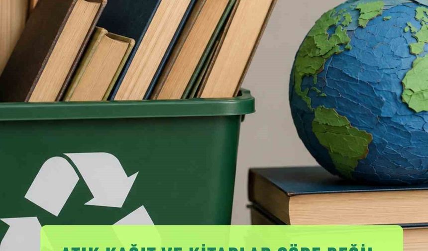 Marmaris'te atık kağıt ve kitaplar geri dönüşüme kazandırılıyor