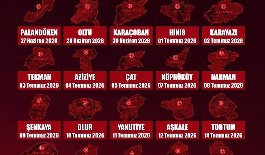 MHP Erzurum'da ilçe kongre takvimi açıklandı