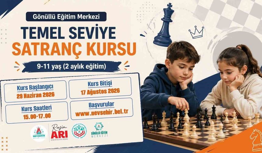 Nevşehir Belediyesi'nden çocuklara satranç kursu
