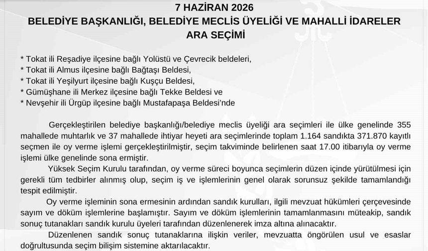 YSK Başkanı Mutta: 'Yüksek Seçim Kurulu adına sonuçların milletimize hayırlı olmasını diliyorum'