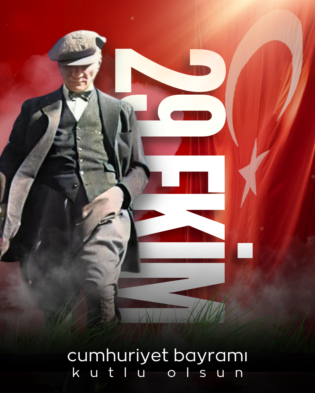 Bu topraklarda açan her çiçekte,
dalgalanan her bayrakta,
bir kahramanın duası vardır.
Cumhuriyetimizi bizlere emanet edenlere minnetle…
29 Ekim Cumhuriyet Bayramı kutlu olsun!