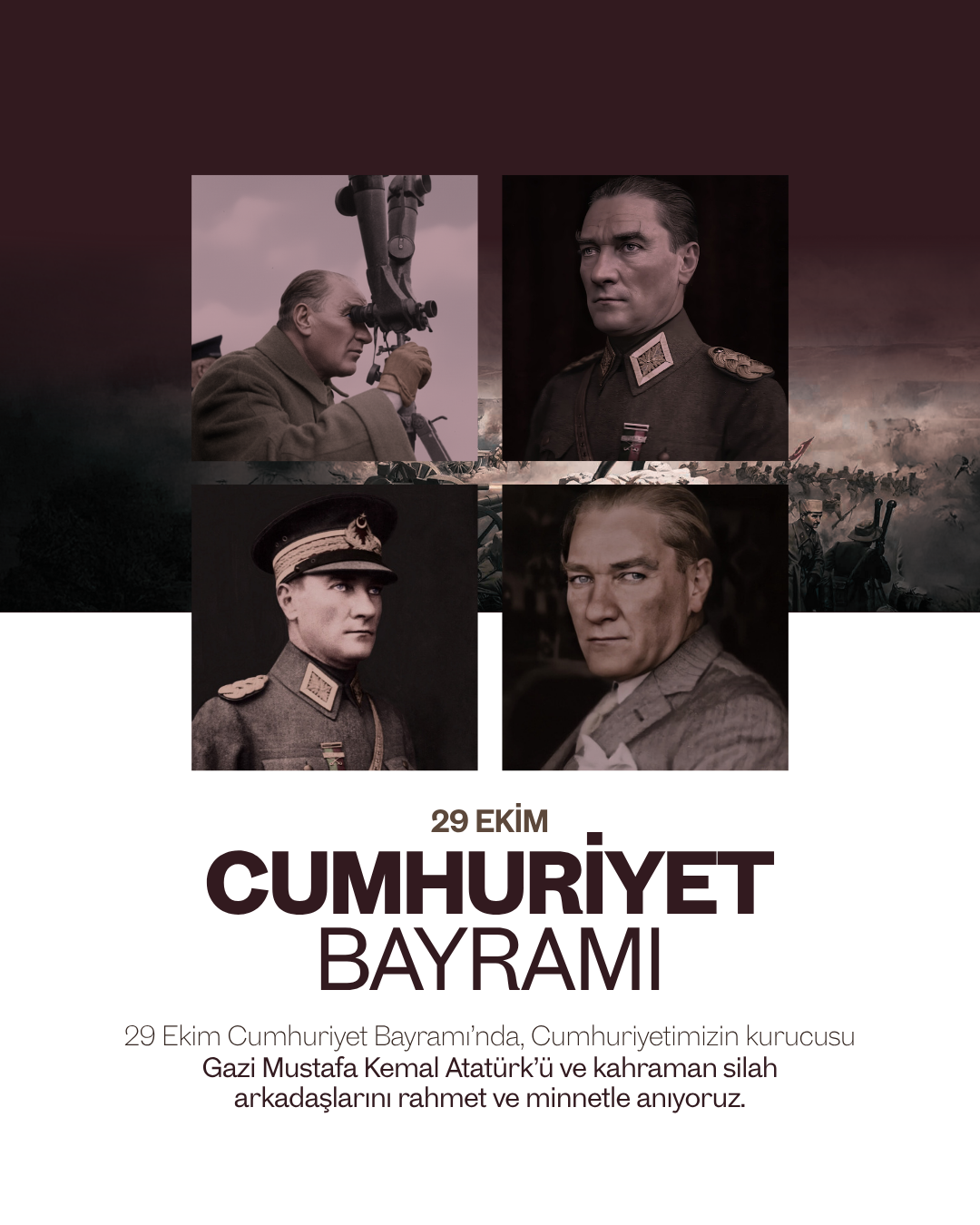 “Benim naçiz vücudum elbet bir gün toprak olacaktır; fakat Türkiye Cumhuriyeti ilelebet payidar kalacaktır.” – Mustafa Kemal Atatürk
Bir liderin ölümsüz inancıyla kurulan Cumhuriyet,
bugün 102 yaşında.
Bizlere düşen, bu emaneti yalnız korumak değil;
her yeni gün yeniden inşa etmektir.
Cumhuriyetimizin 102. yılı kutlu olsun.