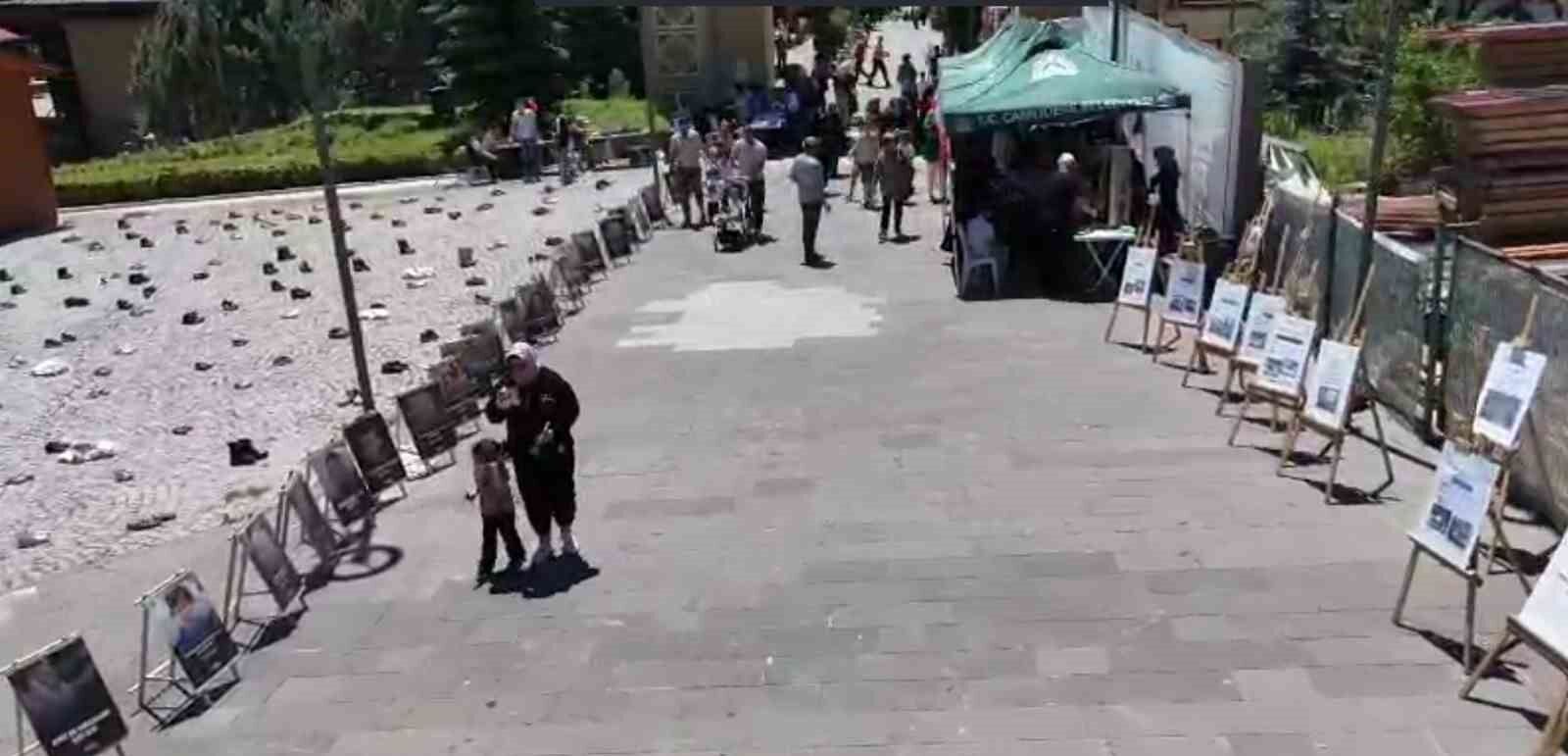 Çamlıdere'de Gazze için yardım sergisi düzenlendi