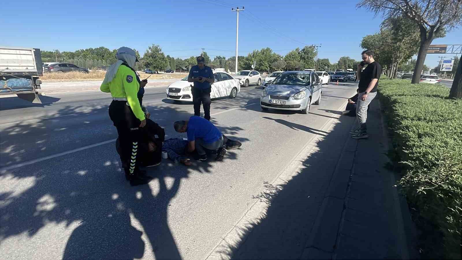 Otomobilin çarptığı bisikletli ağır yaralandı